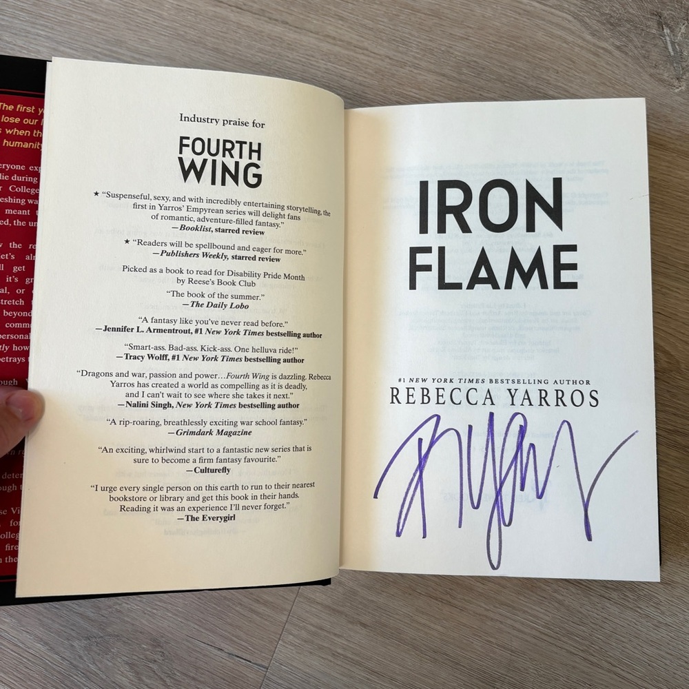 Iron Flame by Rebecca Yarros SIGNED BOOK